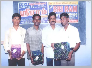 Director Mr.Ramakrishnan distributing prizes for high scored students
